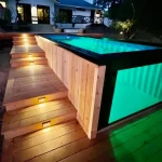 Luxury Container Swimming Pool with Glass Wall