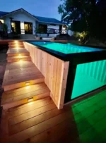 Luxury Container Swimming Pool with Glass Wall